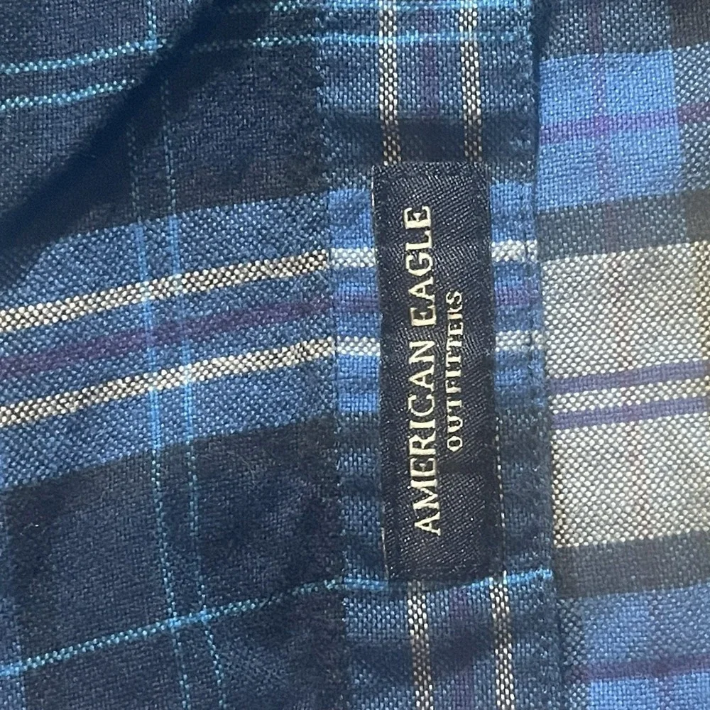 American Eagle Seriously Soft Plaid Flannel Shirt L